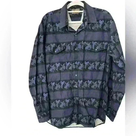 VINTAGE 80s/90s Roper Button Down - Bucking Horse - Picture 2 of 9